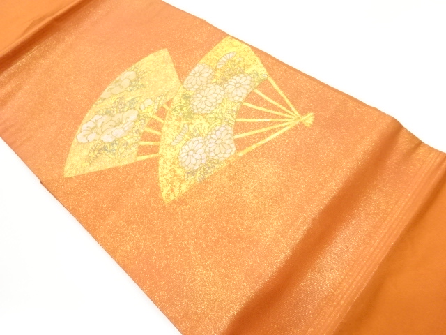 JAPANESE KIMONO / NAGOYA OBI / KINSAI / RADEN / FOLDING FAN & FLOWER